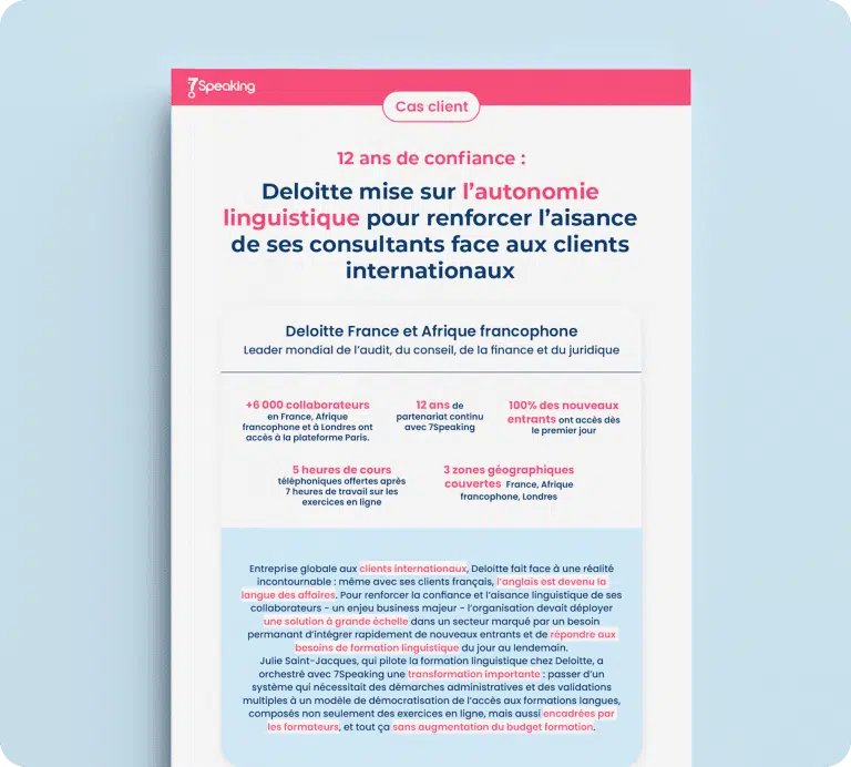 Deloitte - Cas client - Mockup